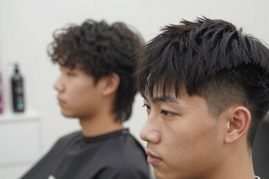 Mid fade fryzura