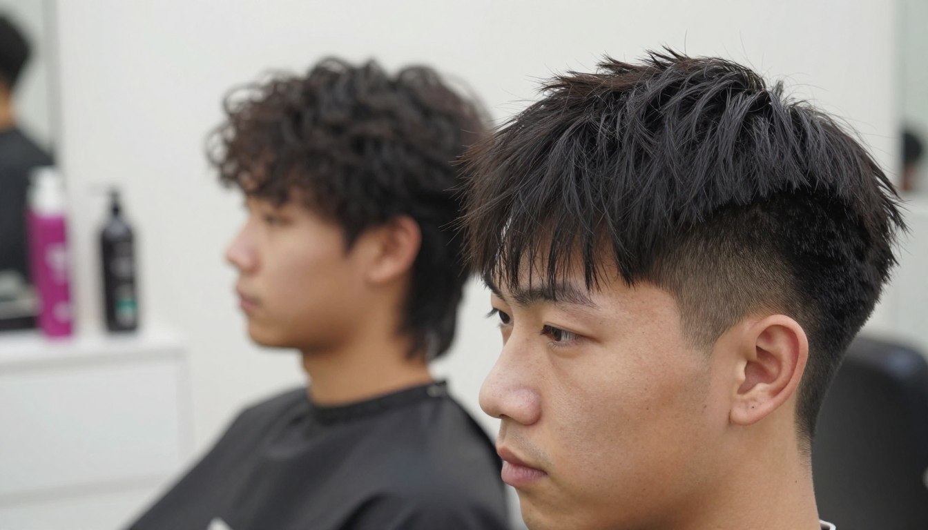 Mid fade fryzura